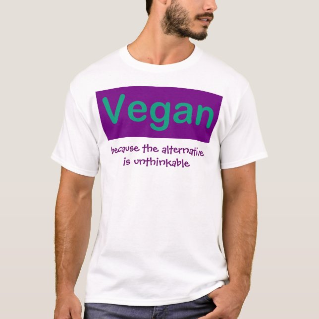 Vegan 2-sided shirt.  T-Shirt (Front)