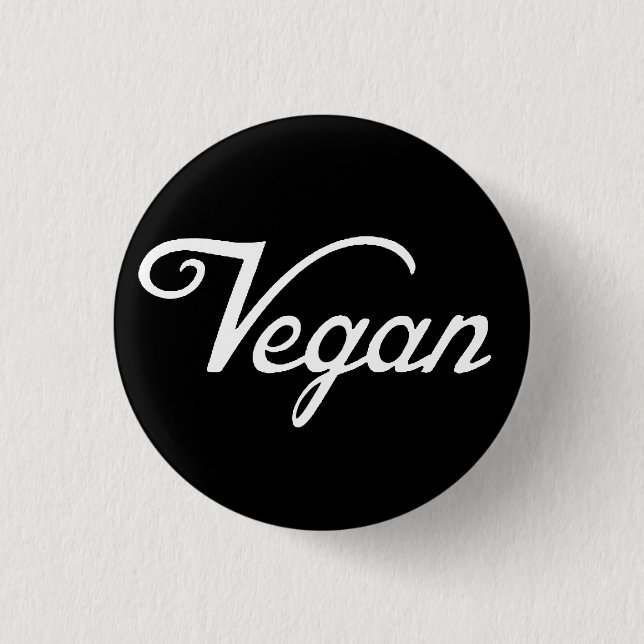 Vegan 3 Cm Round Badge (Front)