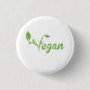 Vegan 3 Cm Round Badge