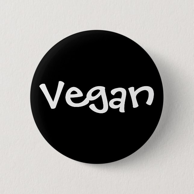Vegan 6 Cm Round Badge (Front)