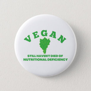 vegan 6 cm round badge
