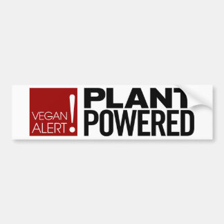 Vegan Alert! Plant Powered Bumper Sticker