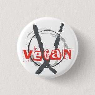 Vegan Anarchist 3 Cm Round Badge