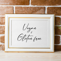 Vegan and Gluten Free Tabletop Plaque with Easel