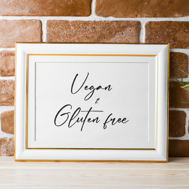 Vegan and Gluten Free Tabletop Plaque with Easel Poster (Creator Uploaded)