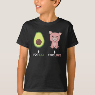 Vegan Animal Lover Eat Avocado Pigs Love T-Shirt