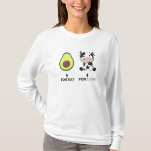 Vegan Animal Lover Vegan Avocado Food Cows Love T-Shirt