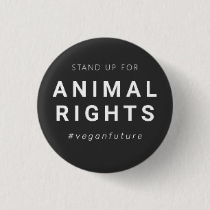 Vegan Animal Rights Minimal Typography 3 Cm Round Badge