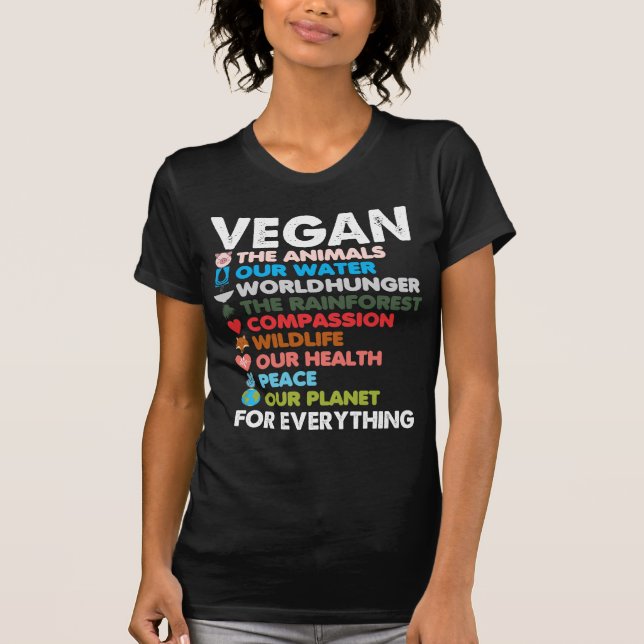Vegan Animal Rights Protect Earth Health Planet T-Shirt (Front)