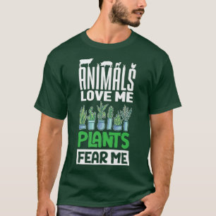Vegan Animals Love Me Plants Fear Me Nutrition Veg T-Shirt