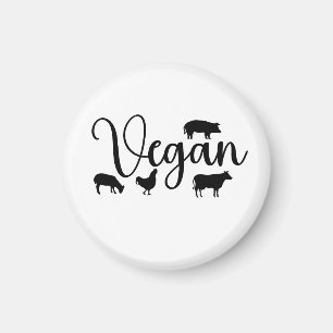 Vegan animals magnet