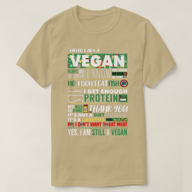 Vegan Athlete Vegetable Veggies Lover Plant Based  T-Shirt (Design Front)