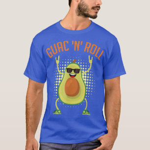 Vegan Avocado Vegetarian Rocker Guac n Roll Guacam T-Shirt