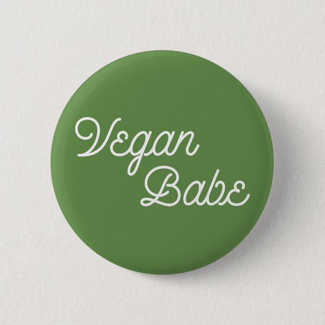 Vegan Babe 6 Cm Round Badge (Front)