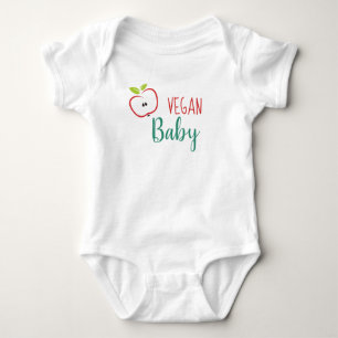 Vegan Baby Cute Apple Baby Bodysuit
