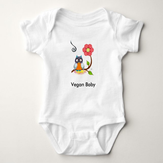 “Vegan Baby” Tutu Bodysuit (Front)