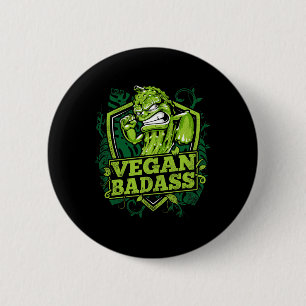 Vegan Bad Cucumber Fitness Bodybuilding Beast  6 Cm Round Badge