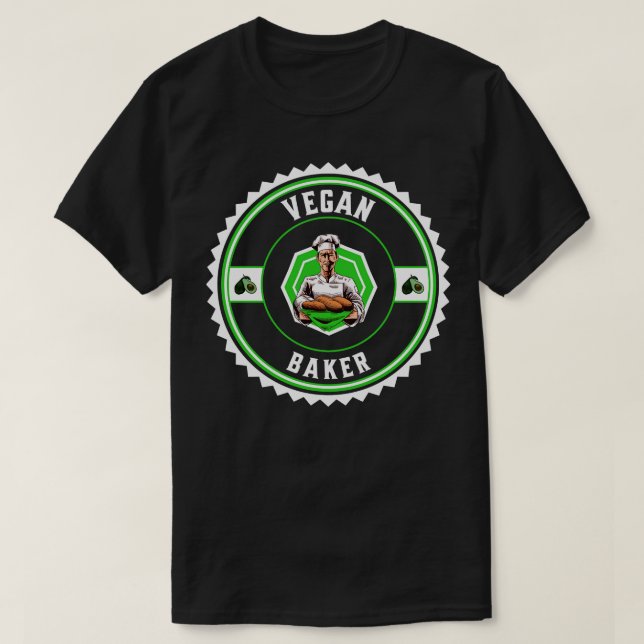 Vegan baker baking vegan 3 T-Shirt (Design Front)