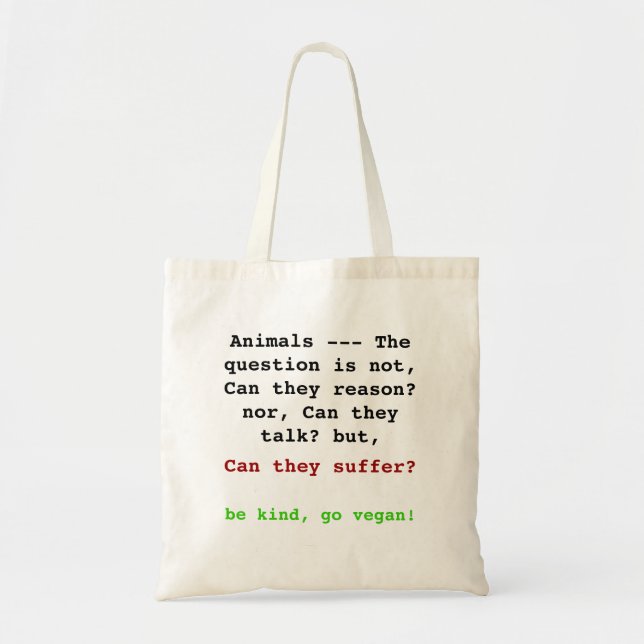 Vegan Bentham Tote Bag (Front)
