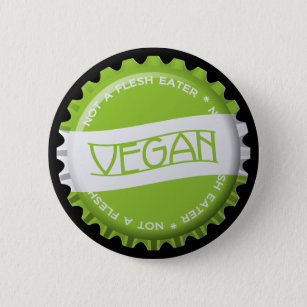 Vegan Bottlecap 6 Cm Round Badge