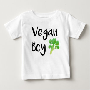 "Vegan Boy" broccoli baby shirt