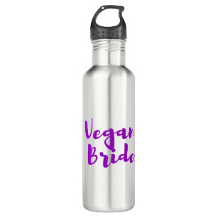 Vegan Bride Purple White Cool Unique Trendy Simple 710 Ml Water Bottle