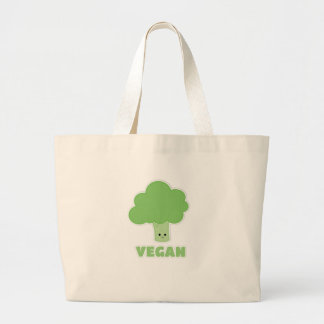 Vegan Broccoli Large Tote Bag