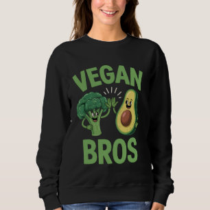 Vegan Bros Funny Broccoli Avocado Sweatshirt