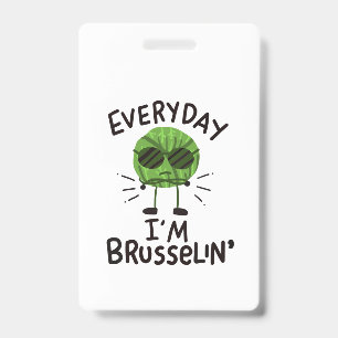 Vegan Brussels Sprouts ID Badge