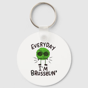 Vegan Brussels Sprouts Key Ring