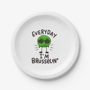 Vegan Brussels Sprouts Paper Plate
