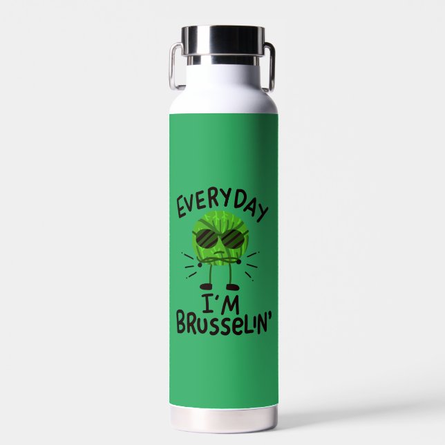 Vegan Brussels Sprouts Water Bottle (Front)