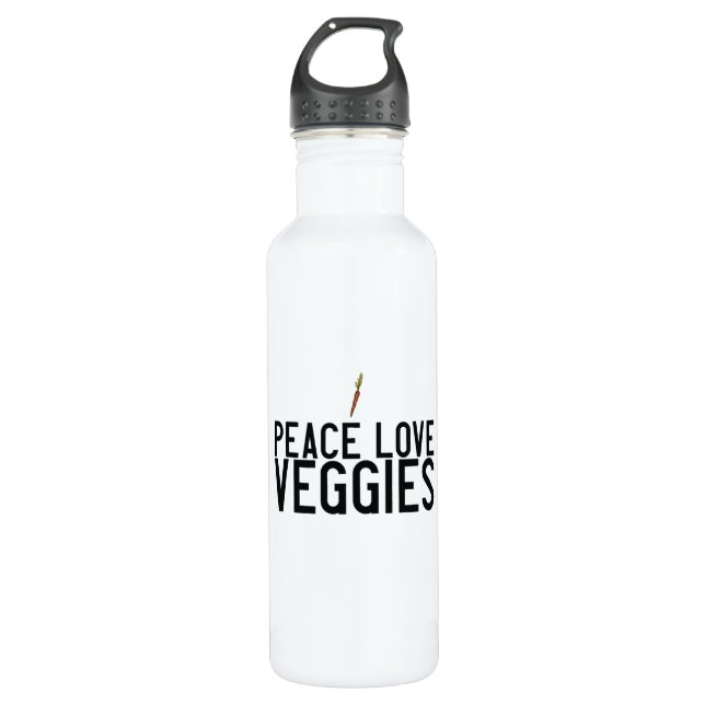 Vegan Carrot Gift 710 Ml Water Bottle (Front)