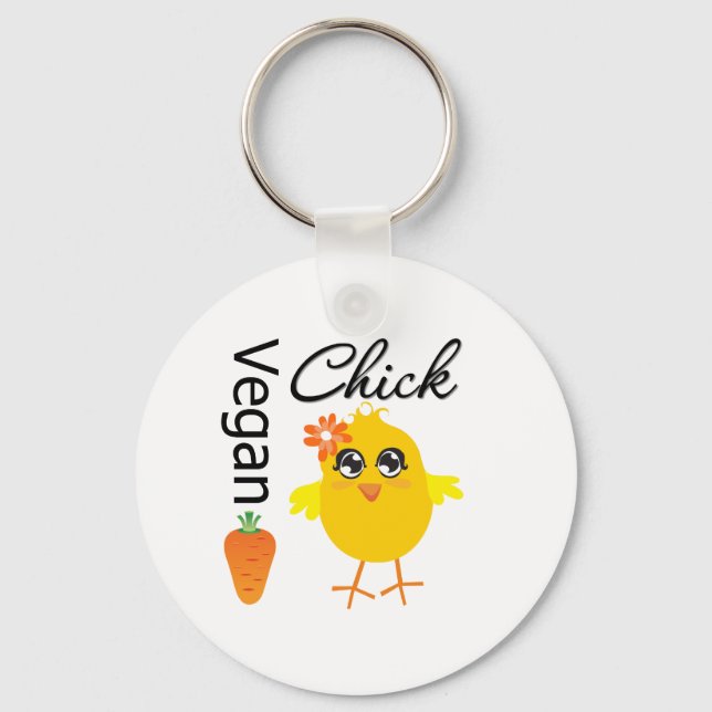 Vegan Chick 2 Key Ring (Front)