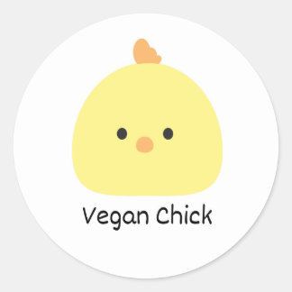 Vegan Chick Classic Round Sticker