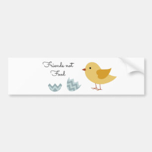 Vegan Chick Friends Not Food Bumper Sticker