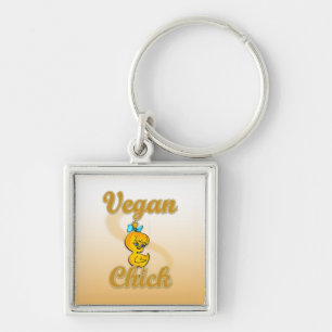 Vegan Chick Key Ring