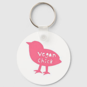 Vegan Chick Keychain