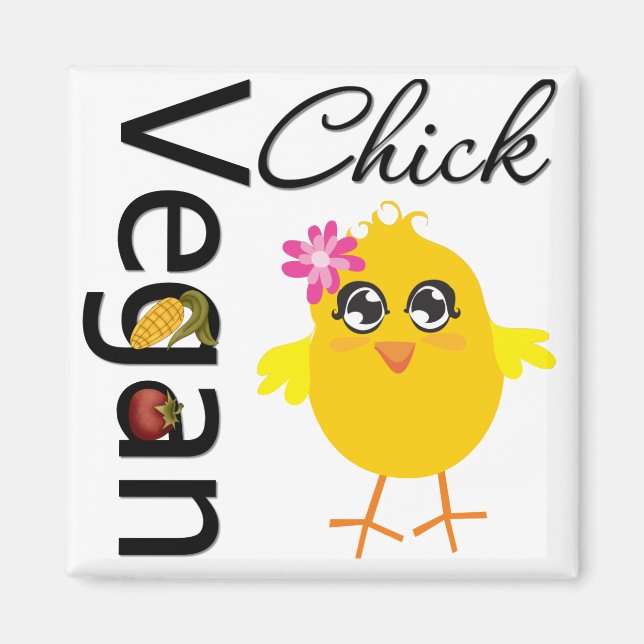 Vegan Chick Magnet (Front)