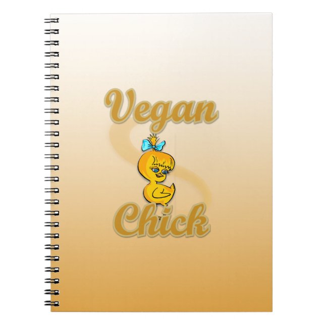 Vegan Chick Spiral Notebook (Front)