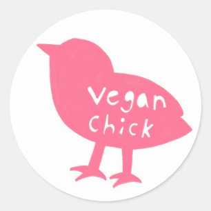 Vegan Chick Stickers (pink)