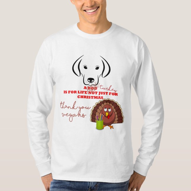 Vegan Christmas Jumper Long sleeve T-Shirt (Front)