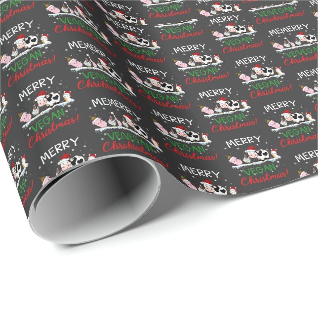 Vegan Christmas Wrapping Paper (Roll Corner)