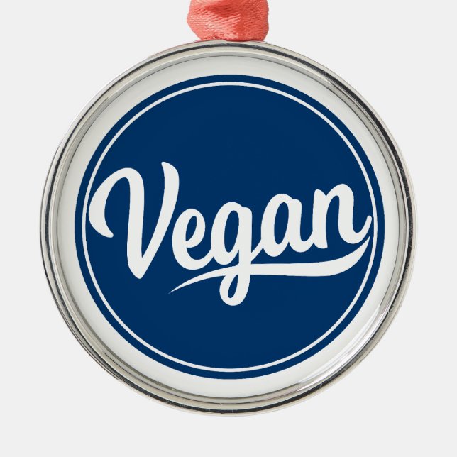 Vegan Circle Metal Tree Decoration (Front)