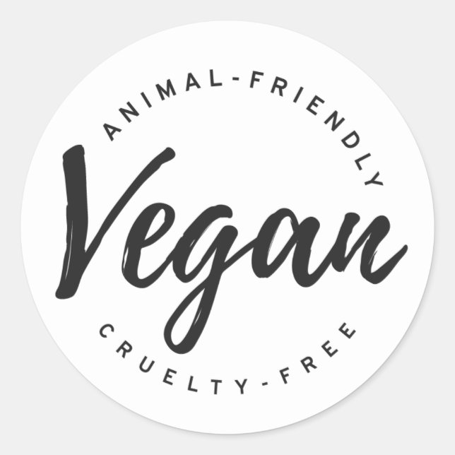 Vegan Classic Round Sticker (Front)