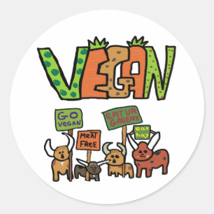 Vegan Classic Round Sticker