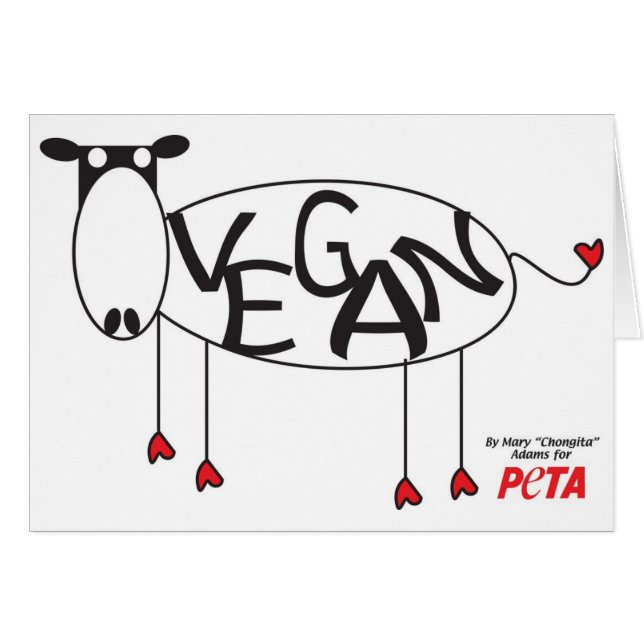 Vegan Cow Card (Front Horizontal)
