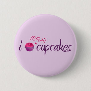 Vegan Cupcakes 6 Cm Round Badge