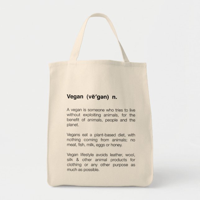Vegan definition bag (Front)