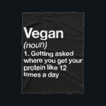 Vegan Definition Funny Sports Workout Gym  Fleece Blanket<br><div class="desc">Vegan Definition Funny Sports Workout Gym</div>